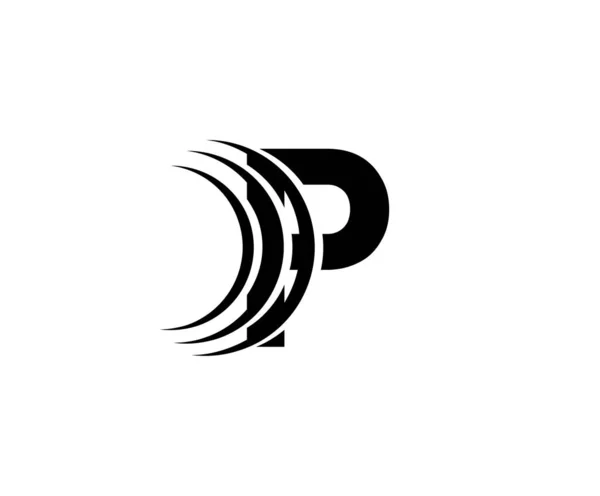 Logo Huruf Abstrak Sempurna Untuk Teknologi Dan Konsep Otomotif - Stok Vektor