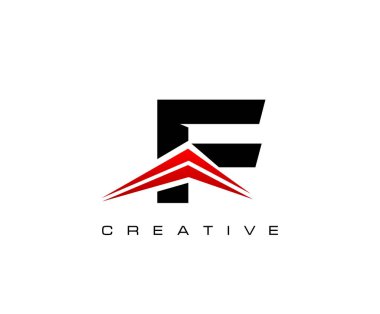 Soyut F Harfi Logosu, Emlak ve İnşaat Konsepti İçin Mükemmel