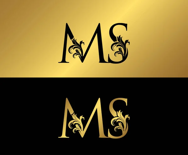 Icono Del Logotipo Golden Letters Icono Elegante Del Logotipo Del — Vector de stock