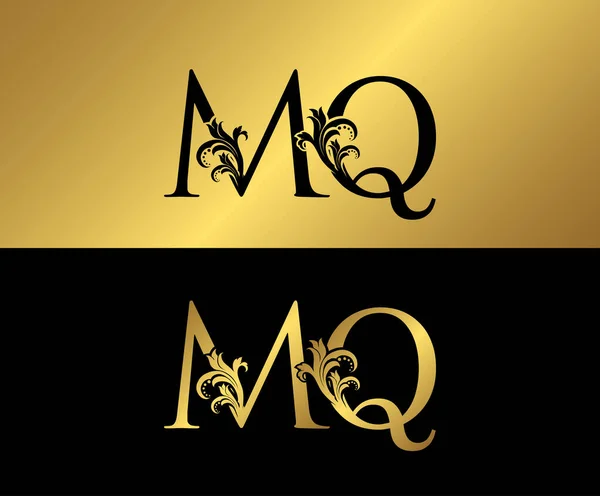 Golden Letters Logó Ikon Előkelő Arany Betű Monogram Logó Ikon — Stock Vector