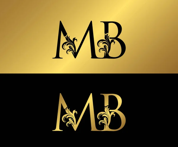 Guldbokstäver Logotyp Ikon Elegant Guld Bokstav Monogram Logotyp Ikon Lämplig — Stock vektor