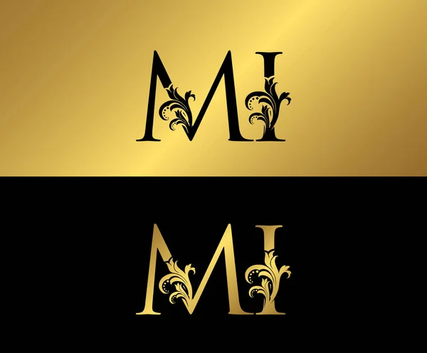 Golden Letters Logo Pictogram Stijlvolle Gouden Letter Monogram Logo Pictogram — Stockvector