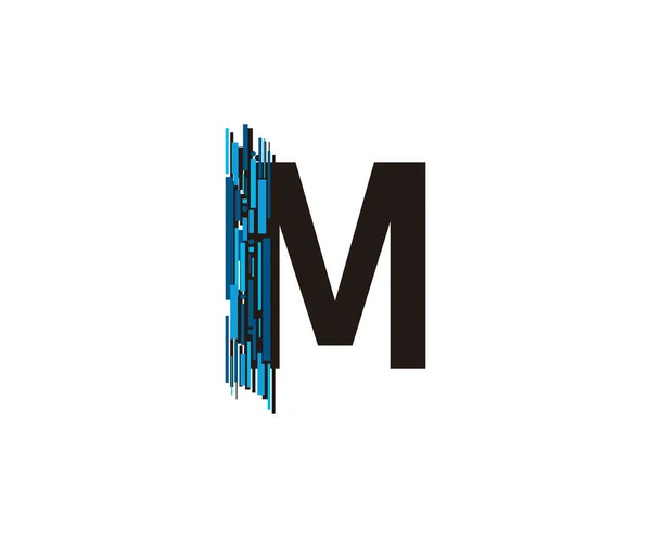 Tecnologia Moderna Carta Ícone Logotipo Digital Dados —  Vetores de Stock