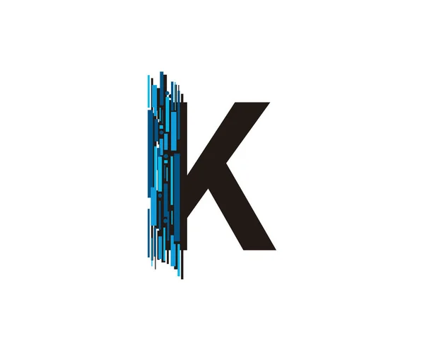 Modern Technológia Betű Data Digital Logo Ikon — Stock Vector