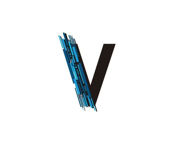 Buchstabe Der Modernen Technologie Data Digital Logo Icon — Stockvektor