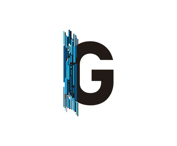 Moderne Technologie Letter Data Digital Logo Icon — Stockvektor