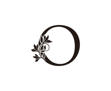 Siyah Çiçek Yaprakları Şekli Butik, Mücevher, Güzellik Salonu, Kozmetik, Spa, Otel ve Restoran Logosu için mükemmel..