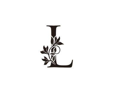 Siyah Çiçek Yaprakları Şekli Butik, Mücevher, Güzellik Salonu, Kozmetik, Spa, Otel ve Restoran Logosu için mükemmel tasarlanmış..