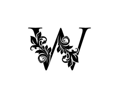 Butik, Mücevher, Güzellik Salonu, Kozmetik, Kaplıca, Otel ve Restoran Logosu için Siyah Çiçek Yaprakları Şekil Tasarımı Mükemmel.