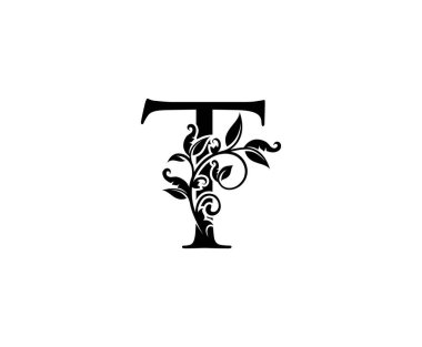 Siyah Çiçekli Yapraklar Şekli Butik, Mücevher, Güzellik Salonu, Kozmetik, Spa, Otel ve Restoran Logosu için mükemmel bir tasarım.