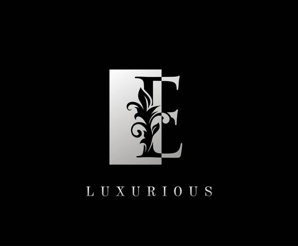 Elegantes Luxury Logo Icon Vintage Silver Letter Logo Design — Stockvektor