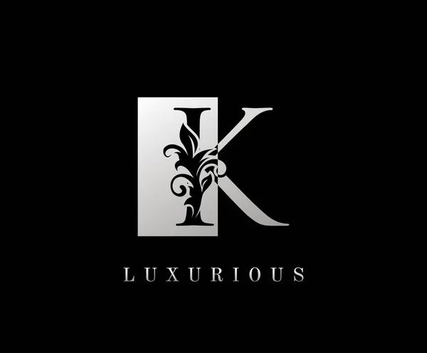 Elegant Luxury Logo Icon Vintage Silver Letter Logo Design – stockvektor