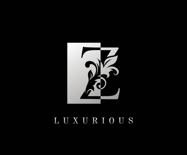 Elegante Luxury Logo Icon Vintage Silver Letter Logo Design — Vetor de Stock