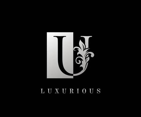 Elegantes Luxury Logo Icon Vintage Silver Letter Logo Design — Stockvektor