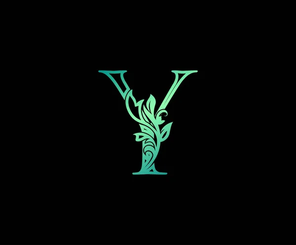 Nature Leaf Letter Logo Letter Design Vector Green Colors Floral — Stock Vector