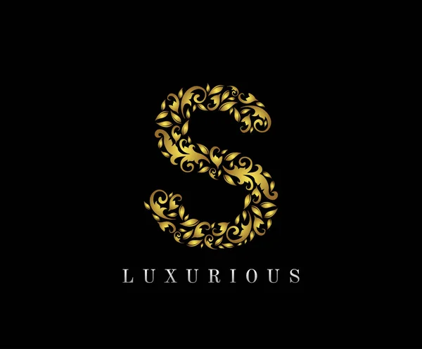 Golden Luxury Logo Icon Elegant Letter Logo Design — стоковий вектор