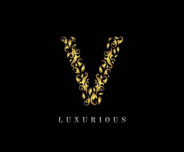 Golden Luxury Logo Icon Elegant Letter Logo Design — Stock Vector
