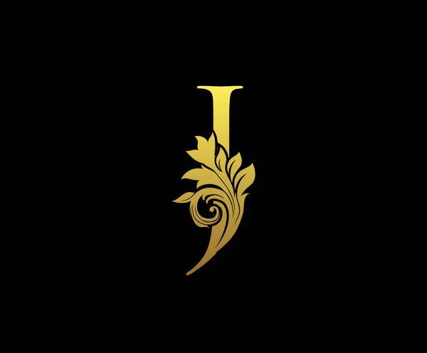 Logo Icon 디자인 Vector Luxury Gold Color 프린트 모노그램의 이니셜 — 스톡 벡터