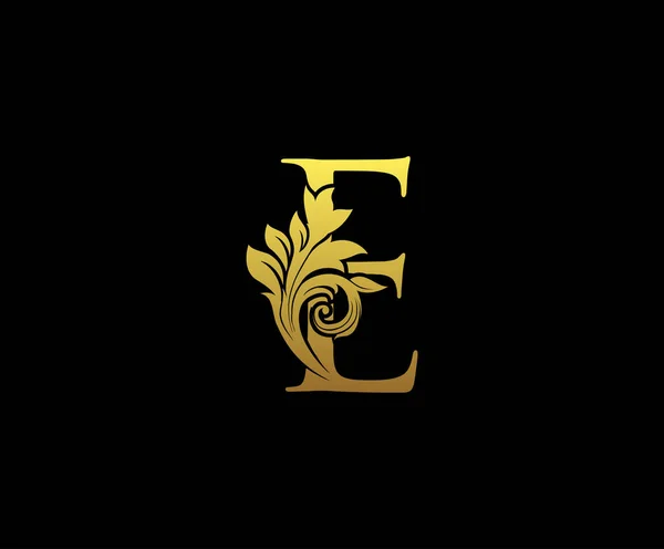 Ícone Logotipo Letra Dourada Carta Inicial Design Vector Luxury Gold — Vetor de Stock