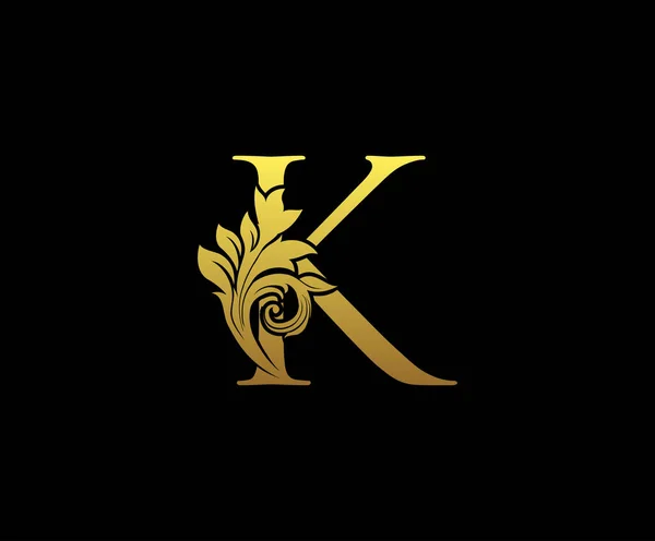 Altın Harf Logo Simgesi Harf Tasarım Vektörü Lüks Altın Rengi — Stok Vektör
