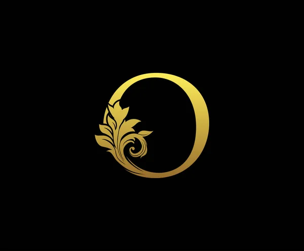 Ícone Logotipo Letra Dourada Carta Inicial Design Vector Luxury Gold — Vetor de Stock