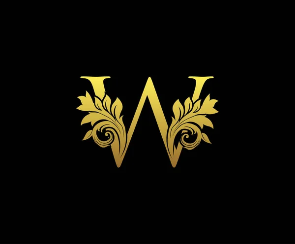 Złota Ikona Logo Początkowy Wzór Litery Wektor Luxury Gold Color — Wektor stockowy