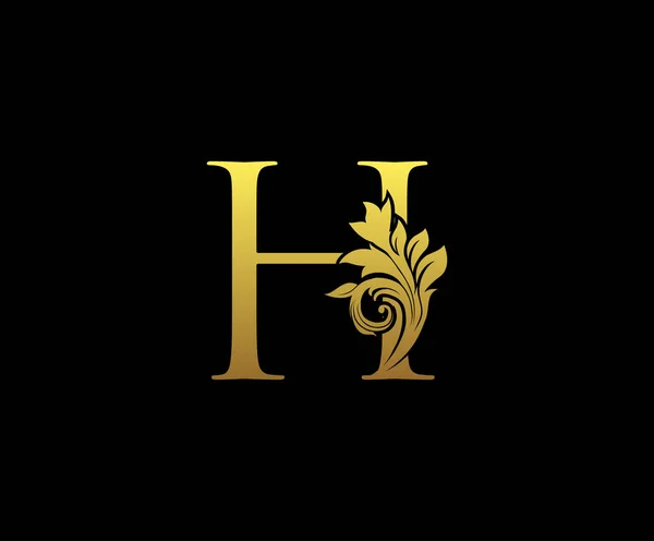 Letra Dorada Logo Icono Diseño Inicial Letras Vector Luxury Gold — Vector de stock