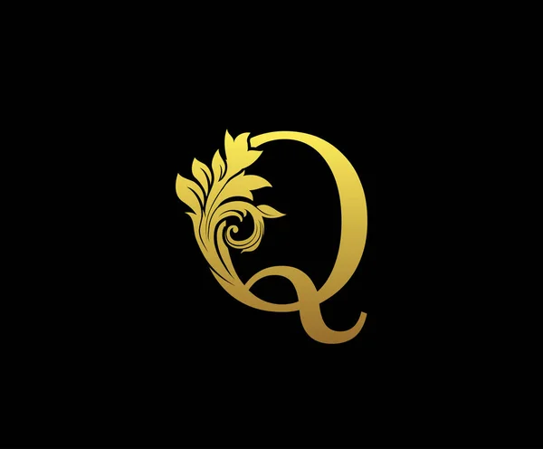Lettera Oro Icona Del Logo Lettera Iniziale Design Vettoriale Colore — Vettoriale Stock