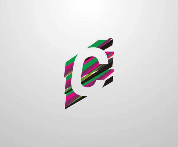 Логотип Буквы Дизайн Абстрактных Букв Выполненных Разноцветных Полосок — стоковый вектор