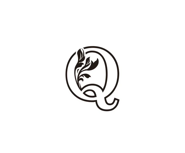 Iniziale Lettera Bellezza Lusso Fiorisce Ornamento Logo Monogramma Perfetto Boutique — Vettoriale Stock