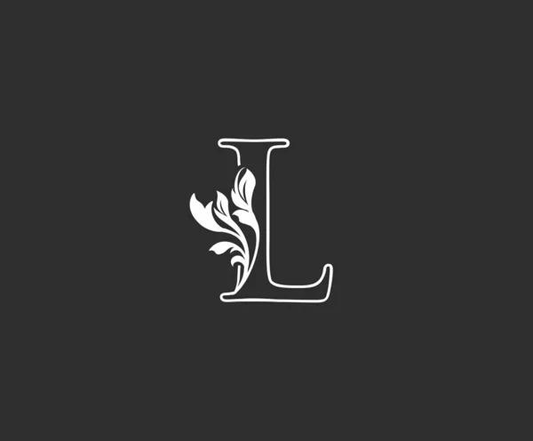 Lettera Iniziale Bellezza Lusso Fiorisce Logo Monogramma Vintage Perfetto Boutique — Vettoriale Stock