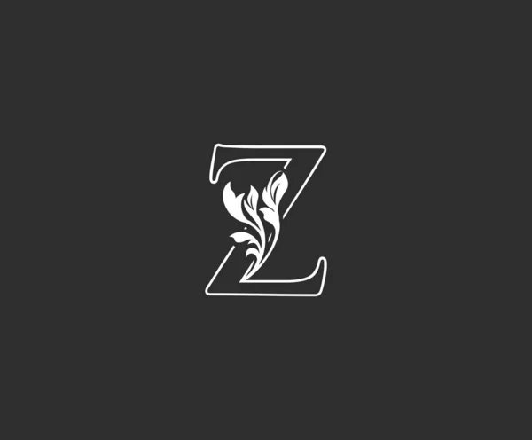 Inicial Letra Luxo Beleza Floresce Logotipo Monograma Vintage Perfeito Para — Vetor de Stock