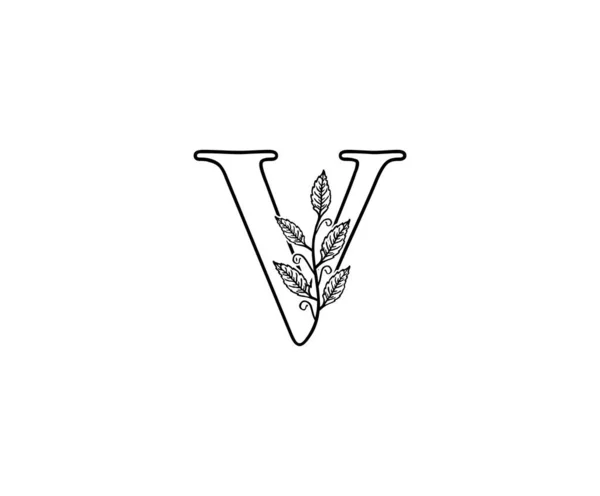 Lettera Logo Nature Leaves Logo Icona Foglia Alfabetica — Vettoriale Stock