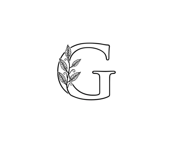 Lettre Logo Nature Leaves Logo Icône Feuille Alphabétique — Image vectorielle