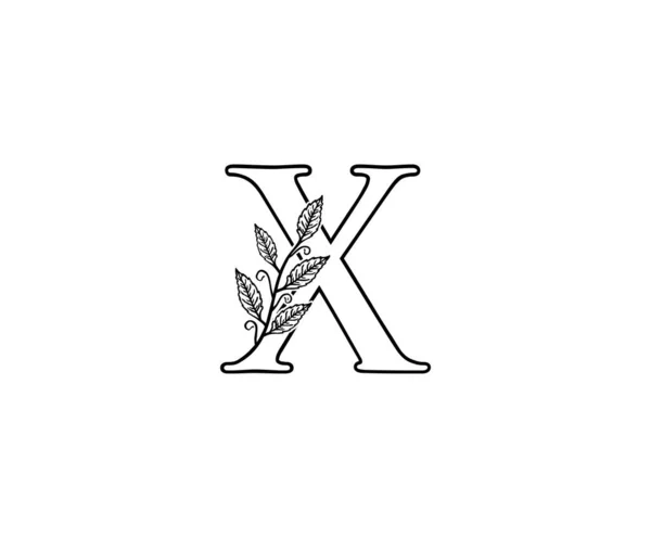 Lettre Logo Nature Feuilles Logo Icône Feuille Alphabétique — Image vectorielle