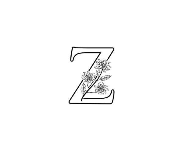 Inicial Letra Luxo Beleza Floresce Ornamento Monograma Logotipo Perfeito Para — Vetor de Stock