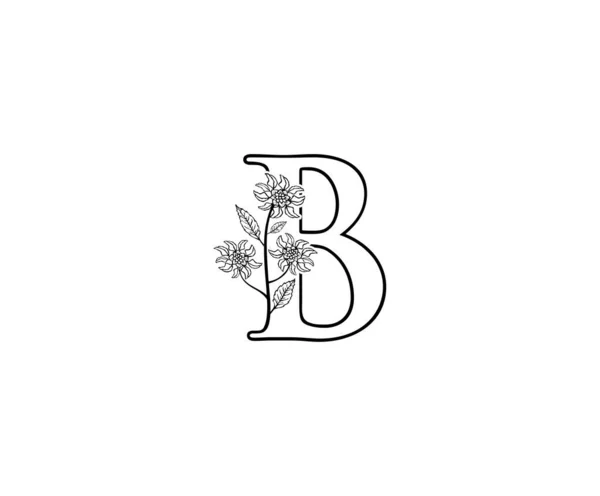 Initiale Lettre Luxe Beauté Fleurit Ornement Monogramme Logo Parfait Pour — Image vectorielle