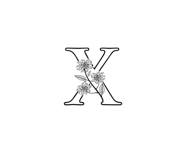 首字母X字华丽华丽华丽的装饰图案标志完美的精品店 — 图库矢量图片