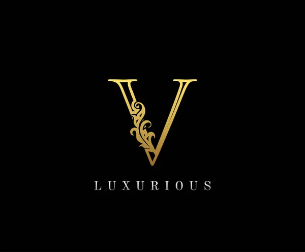 Lettre Luxe Beauté Fleurit Ornement Monogramme Logo Parfait Pour Boutique — Image vectorielle