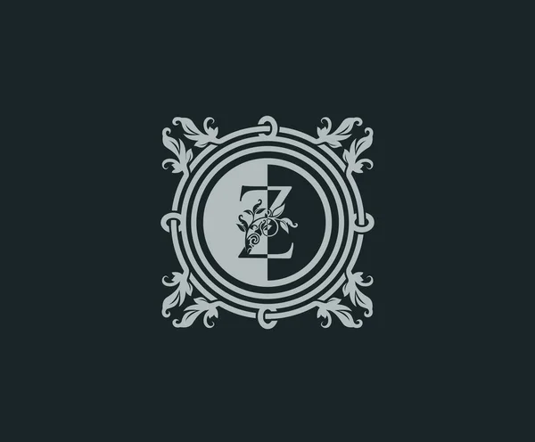 Diseño Logotipo Lujo Con Inicial Florece Elegante Letra Plantilla Logotipo — Vector de stock