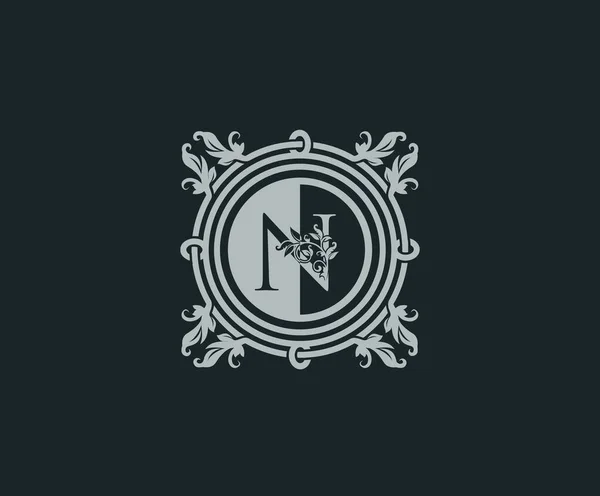 Diseño Logotipo Lujo Con Inicial Florece Elegante Letra Plantilla Logotipo — Archivo Imágenes Vectoriales