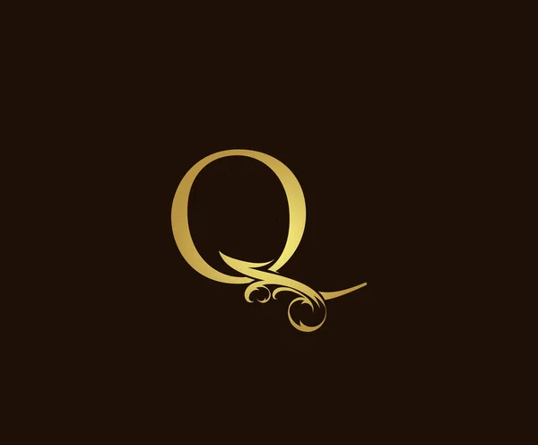 Golden Luxury Logo Icon Classy Letter Logo Design — 스톡 벡터