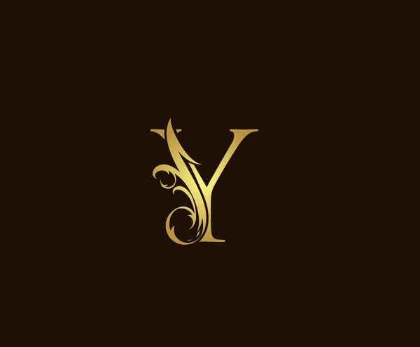Golden Luxury Logo Icon Elegant Letter Logo Design — 스톡 벡터