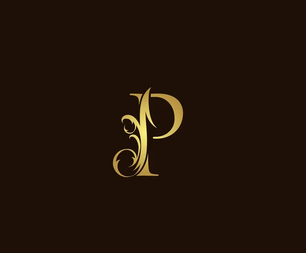 Golden Luxury Logo Icon Eleganckie Logo Literowe — Wektor stockowy