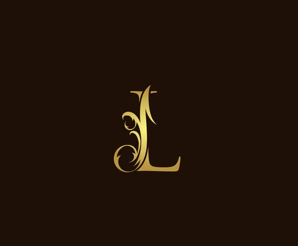 Golden L Luxury Logo Icon, Elegant L Letter Logo Design. - Stock Image -  Everypixel
