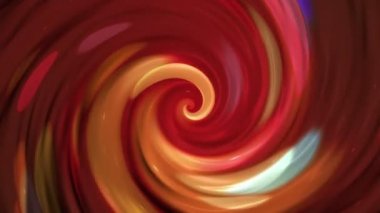 Vj döngüleri ve müzik videoları için uygun sıcak kırmızı ve sarı boya dokularıyla soyut spiral hareket arkaplan animasyonu döngüsü. Döngü ve tam HD.