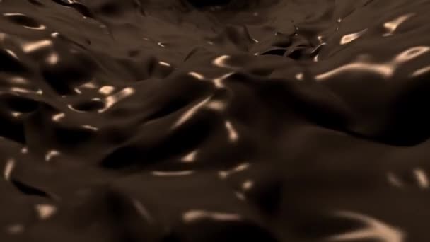 Chorro Chocolate Sedoso Oscuro Derretido Looping Full Comida Bebida Movimiento — Vídeos de Stock
