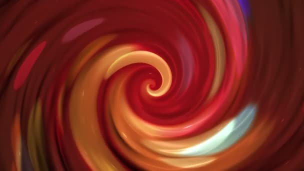 Boucle Abstraite Spirale Animation Fond Rouge Chaud Jaune Textures Peinture — Video