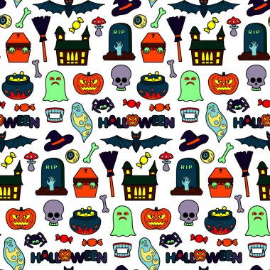 Cadılar Bayramı yamalar Seamless Modeli