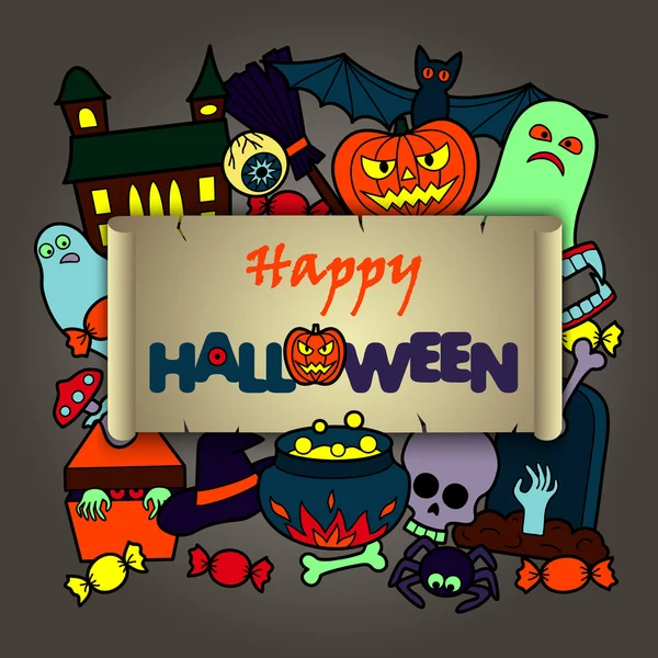 Halloween přání — Stockový vektor